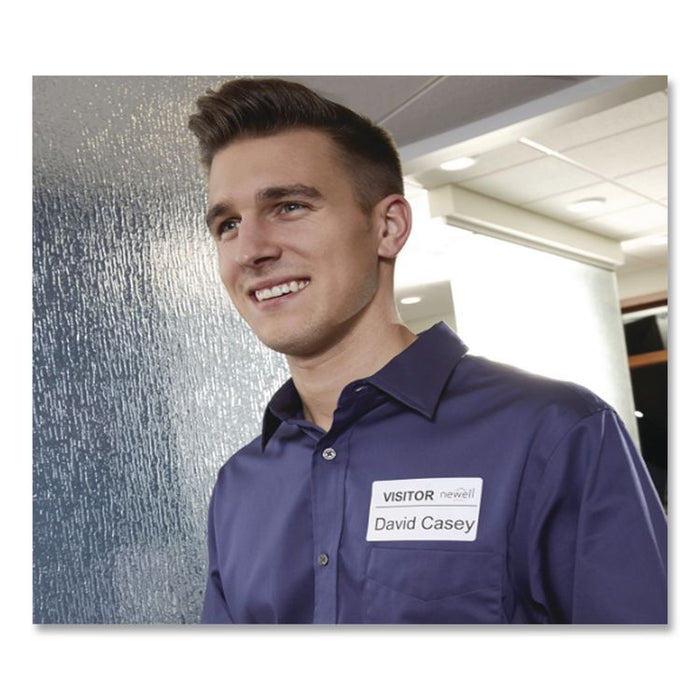 Self-Adhesive Name Badge Labels, 2.25" x 4", White, 250 Labels/Box