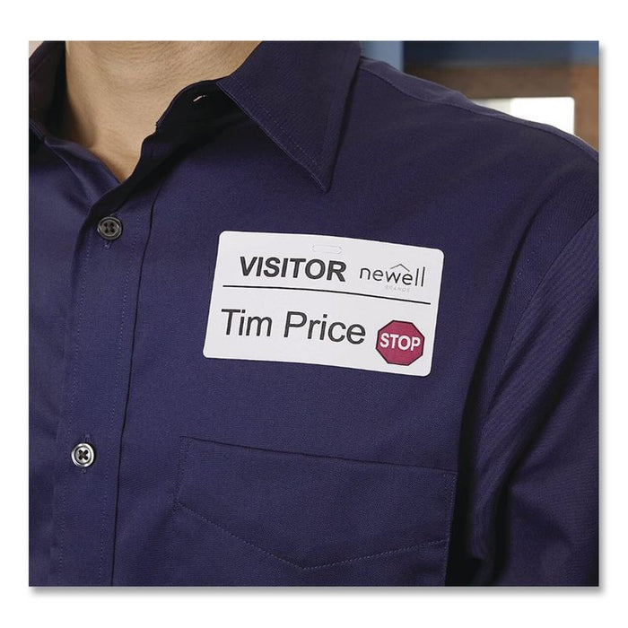Visitor Management Time-Expiring Name Badges, Adhesive, 2.25" x 4", 250 Labels/Box
