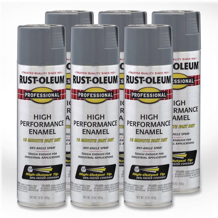 Professional Spray Paint, Gloss Dark Machine Gray, 15 oz Aerosol Can, 6/Carton