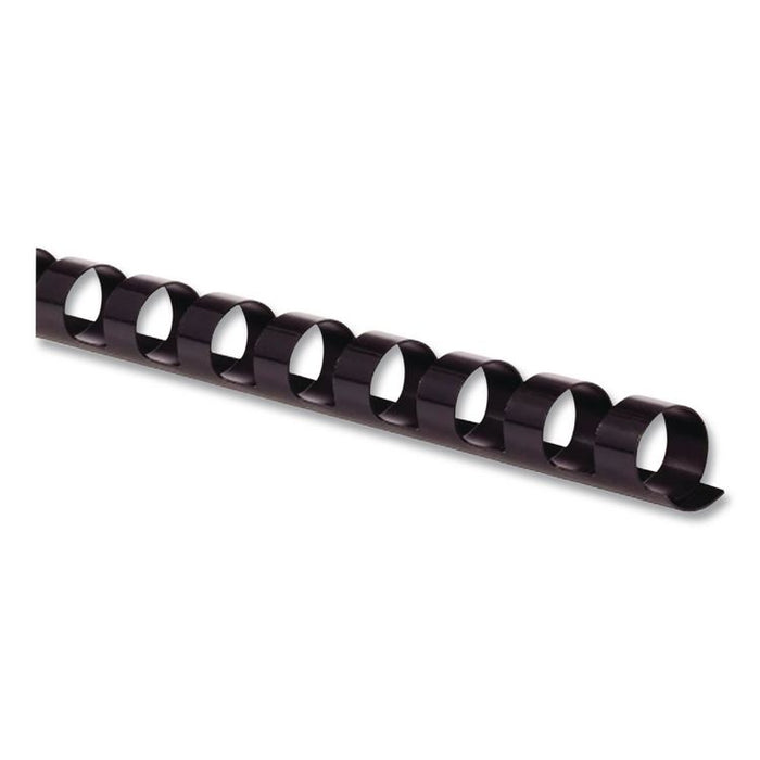 CombBind Standard Spines for 11 x 8.5 Documents, 19 Rings, 0.5" (90-Sheet) Capacity, Black, 100/Box