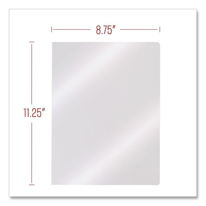 Clear View Pre-Punched Presentation Covers for Binding Systems, Plastic, Round Corners, 11.25 x 8.75, Clear, 100/Box