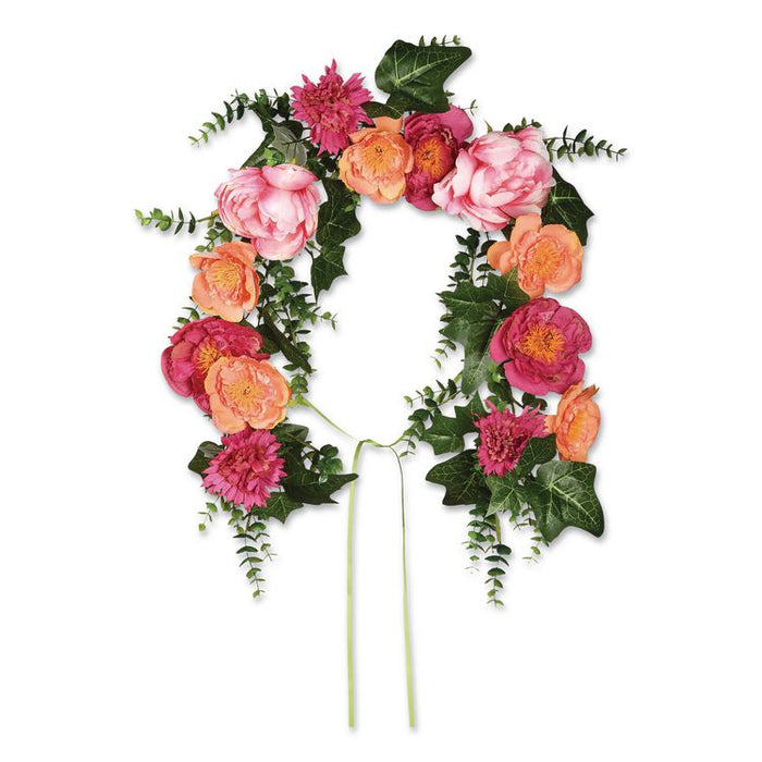 Spring Flowers Mailbox Swag, 36" Long, Pink