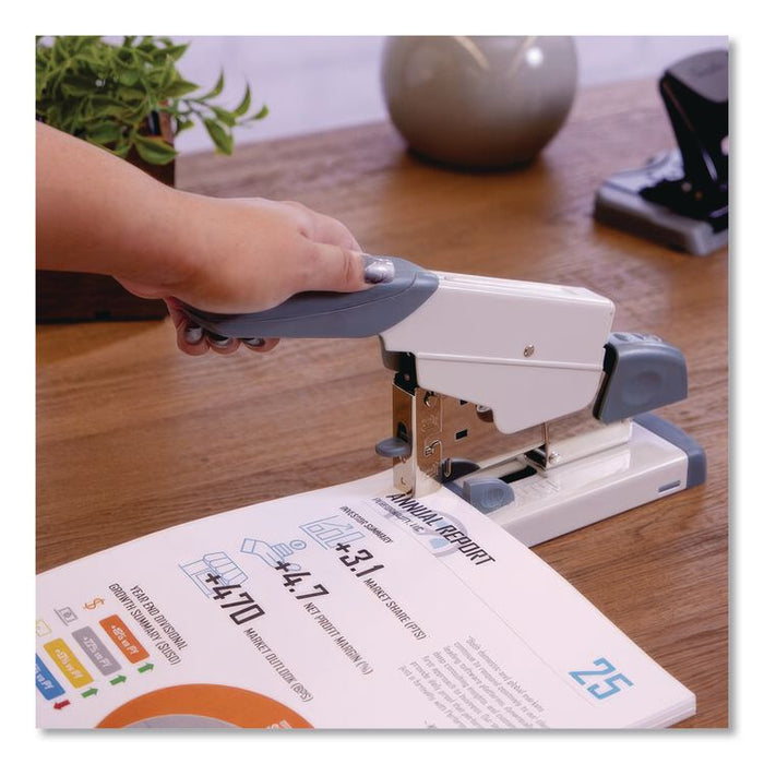 Deluxe Heavy-Duty Stapler, 160-Sheet Capacity, Platinum