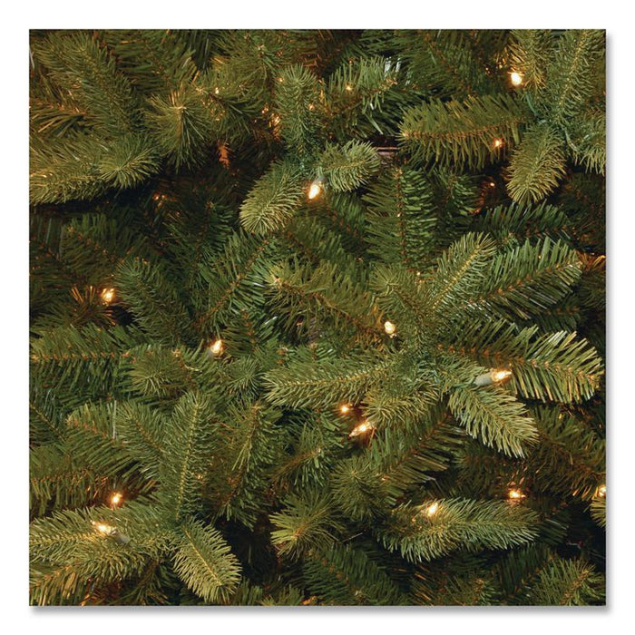 Pre-Lit Downswept Douglas Fir Tree, 92" x 92" x 144", Green Tree, Green Tree Stand