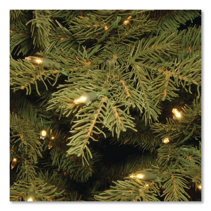 Pre-Lit Nordic Spruce Medium Tree, 69" x 69" x 108", Green Tree, Green Tree Stand
