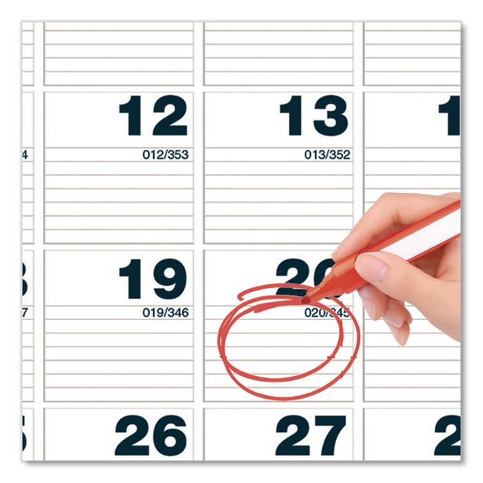 Bar Harbor Recycled Wirebound Monthly Wall Calendar, 6 x 7, White/Blue/Gray Sheets, 12-Month (Jan-Dec): 2026
