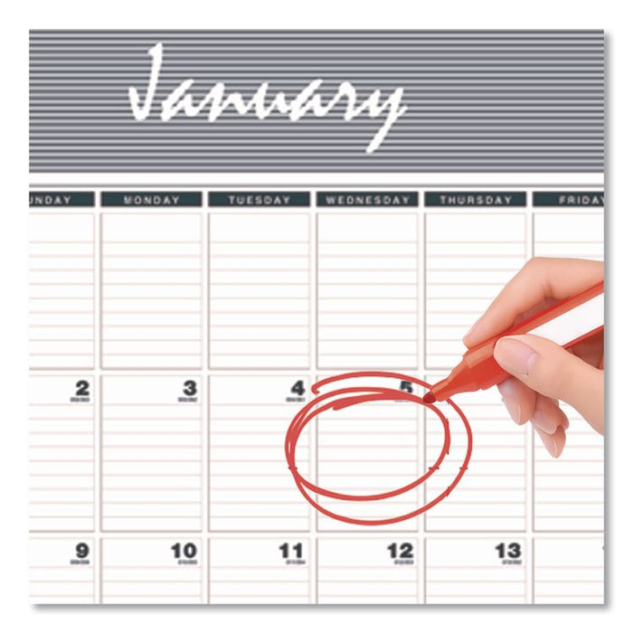 Bar Harbor Recycled Wirebound Monthly Wall Calendar, 15.5 x 22, White/Blue/Gray Sheets, 12-Month (Jan-Dec): 2026