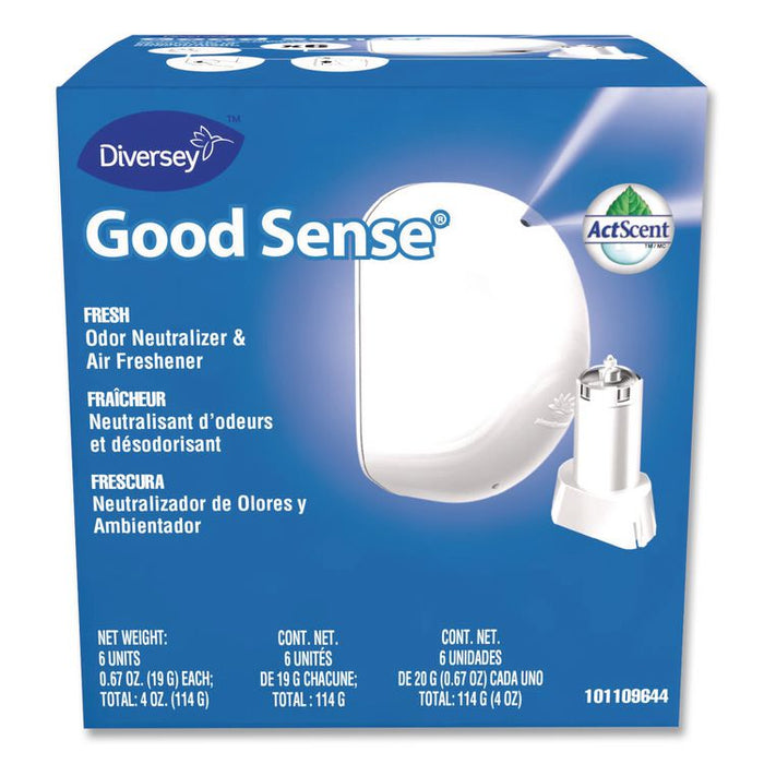 Good Sense Automatic Spray System, Fresh, Yellow, 0.67 oz Cartridge, 12/Carton