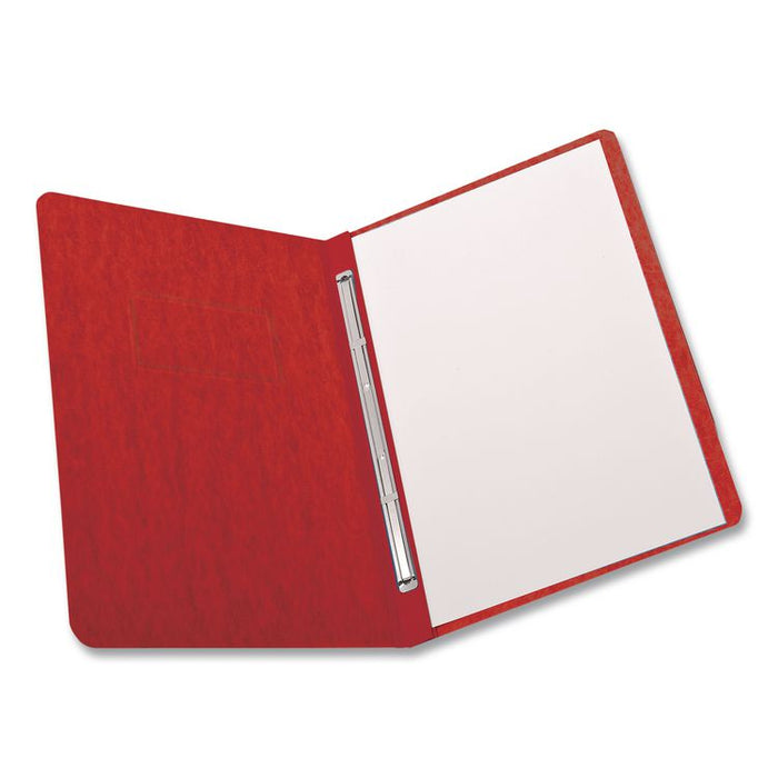 Heavyweight PressGuard and Pressboard Report Cover w/Reinforced Side Hinge, 2-Prong Metal Fastener, 3" Cap, 8.5 x 11, Red