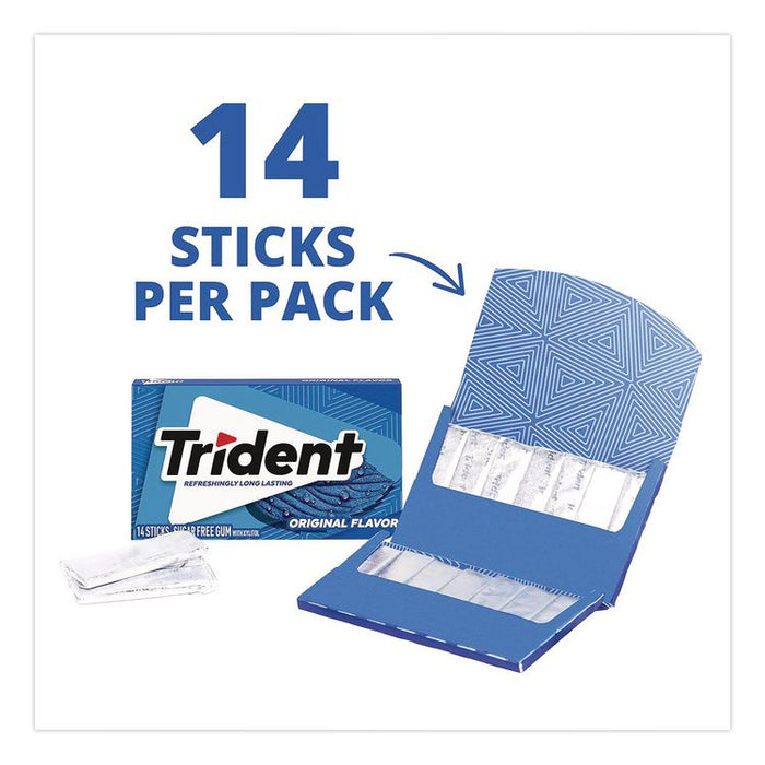 Sugar-Free Gum, Original Mint, 14 Sticks/Pack, 15 Packs/Carton