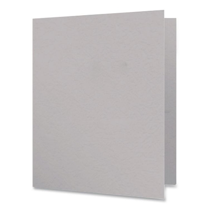 Twin-Pocket Folder, Accommodates (100) 11 x 8.5 Sheets, Gray, 25/Box