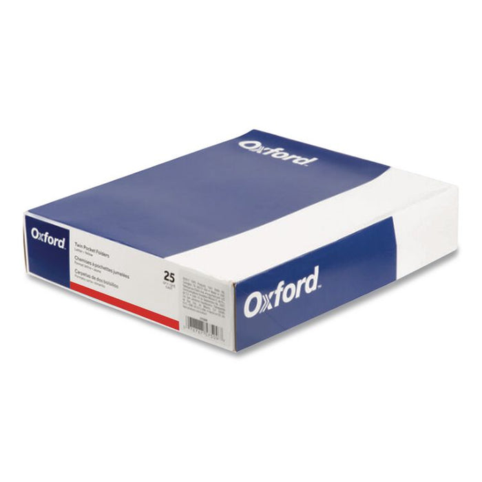 Twin-Pocket Folder, Accommodates (100) 11 x 8.5 Sheets, Red, 25/Box