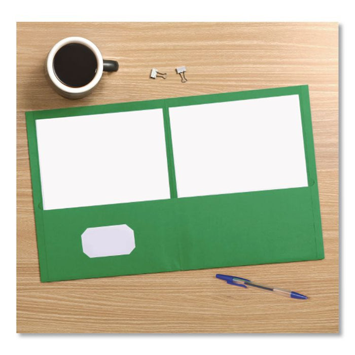 Twin-Pocket Folder, Accommodates (100) 11 x 8.5 Sheets, Assorted Colors, 25/Box