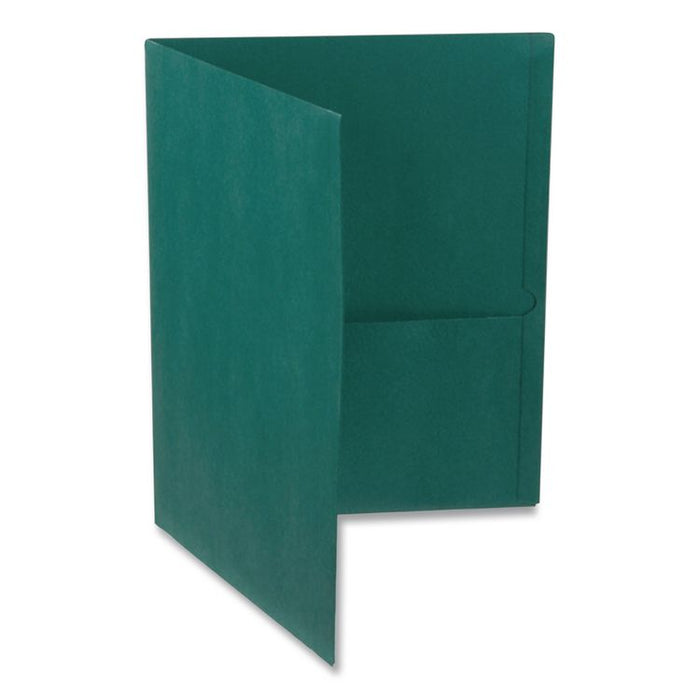 Twin-Pocket Folder, Accommodates (100) 11 x 8.5 Sheets, Teal, 25/Box