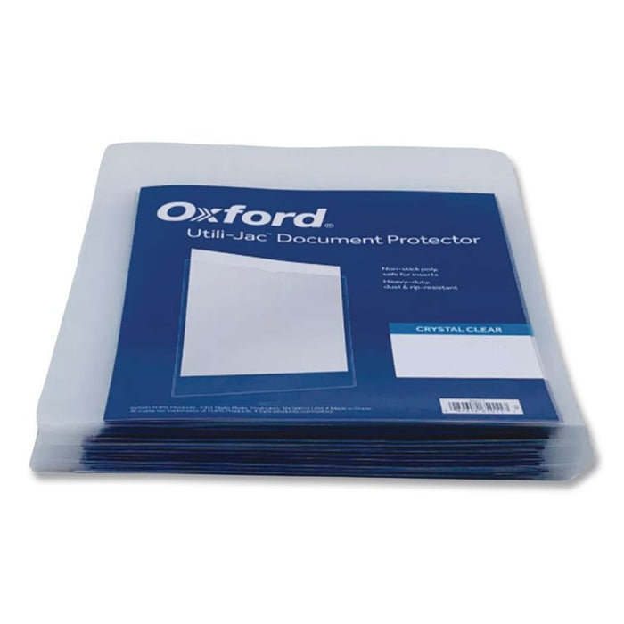 Utili-Jac Heavy-Duty Clear Plastic Envelope, Letter Size, 8.5 x 11, Clear, 50/Box
