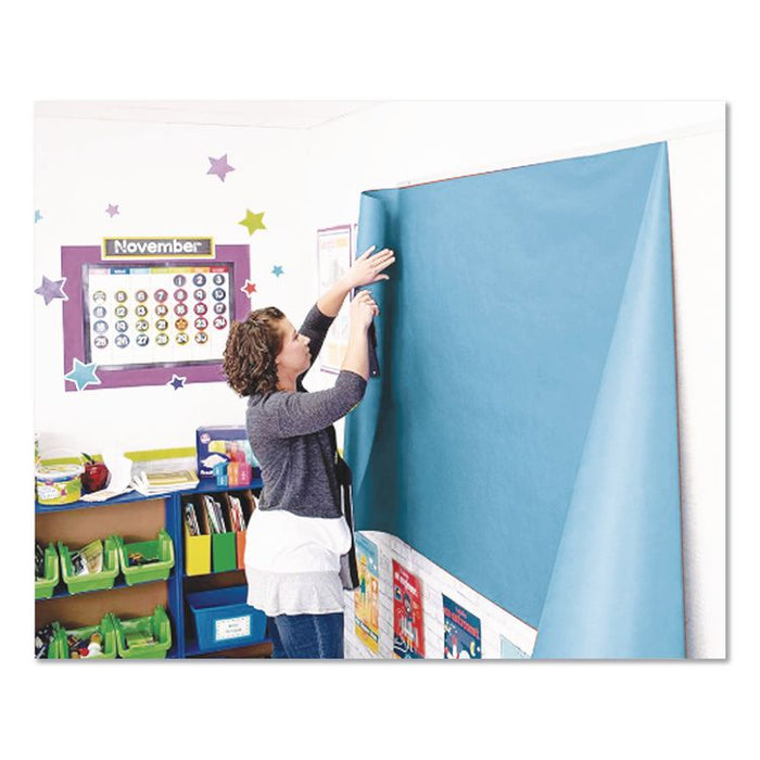 Rainbow Duo-Finish Colored Kraft Paper, 35 lb Wrapping Weight, 36" x 1,000 ft, Sky Blue