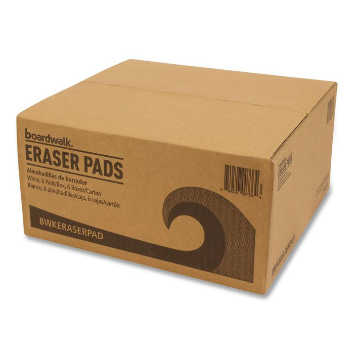 Eraser Pads, 2.5 x 4.5, 1" Thick, White, 6 Pads/Pack, 6 Packs/Carton