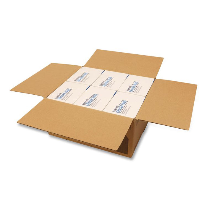Eraser Pads, 2.5 x 4.5, 1" Thick, White, 6 Pads/Pack, 6 Packs/Carton