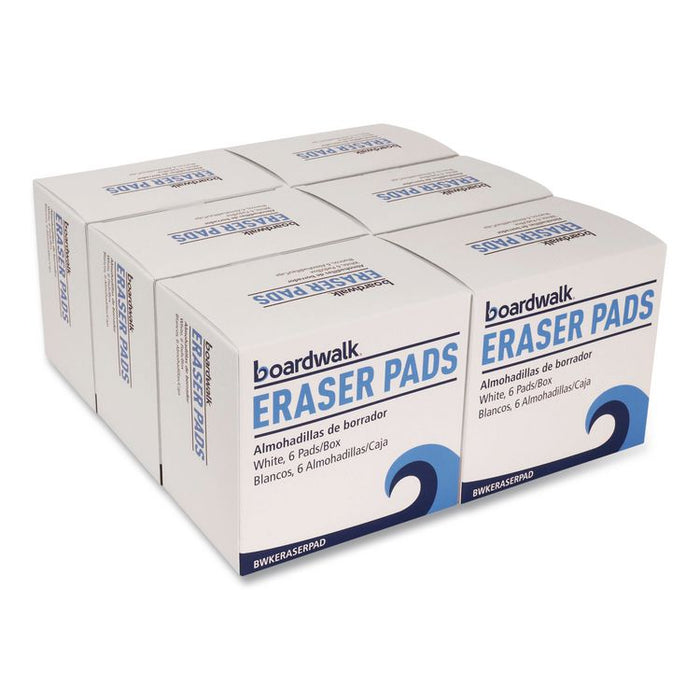 Eraser Pads, 2.5 x 4.5, 1" Thick, White, 6 Pads/Pack, 6 Packs/Carton