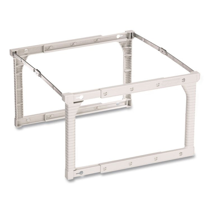 Plastic Snap-Together Hanging Folder Frame, Legal/Letter Size, 18" to 27" Long, White/Silver Accents, 4/Box