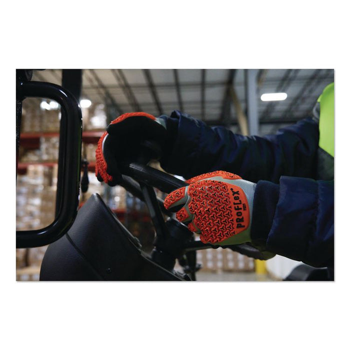 ProFlex 7521 Thermal Coated Impact-Resistant Gloves: EN 388: 2131X, 11" Long, X-Large (10), Gray, Pair