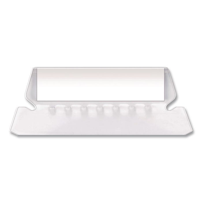 Transparent Colored Tabs For Hanging File Folders, 1/5-Cut, Clear, 2" Wide, 25/Pack