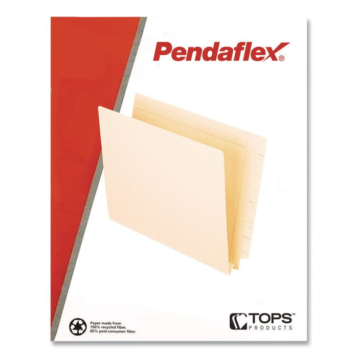 Manila End Tab Expansion Folders, Straight Tabs, Letter Size, 1.5" Expansion, Manila, 50/Box