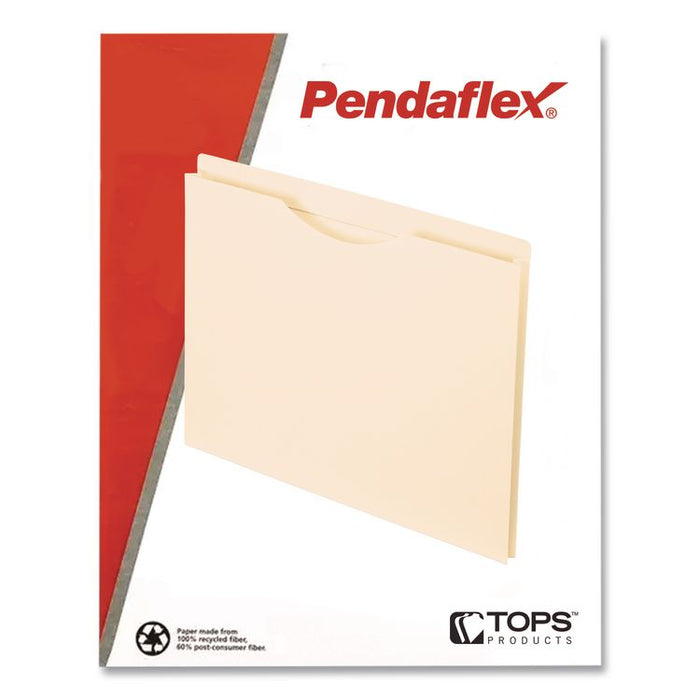 Manila Reinforced File Jackets, 2-Ply Straight Tab, Letter-Size, Manila, 50/Box