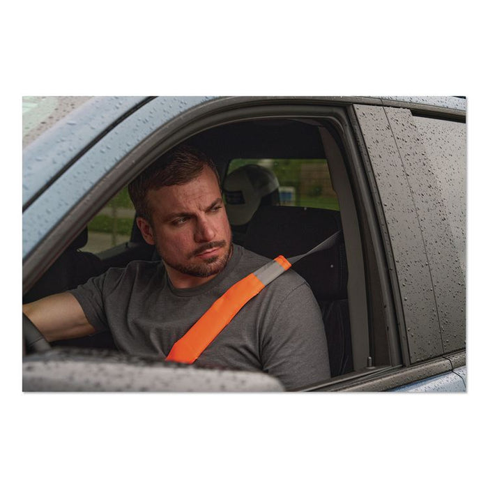 GloWear 8105 Hi-Vis Seat Belt Cover, 2.17" x 16.54", Orange