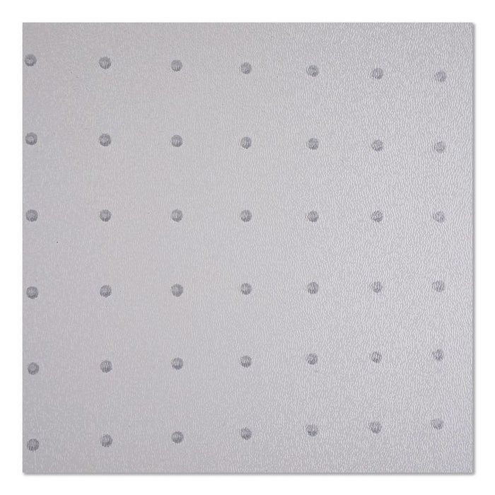 Studded Chair Mat for Flat to Low Pile Carpeted Floors, Rectangular with Wide Lip, Beveled Edges, 45" x 53", Clear