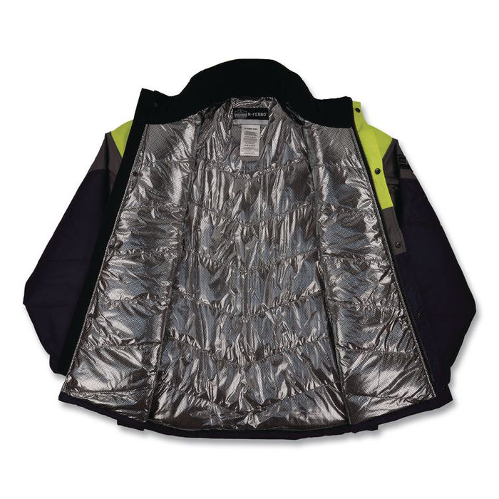N-Ferno 6464 Insulated Freezer Jacket with AmpliFIRE Heat Reflective Lining, Small, Navy