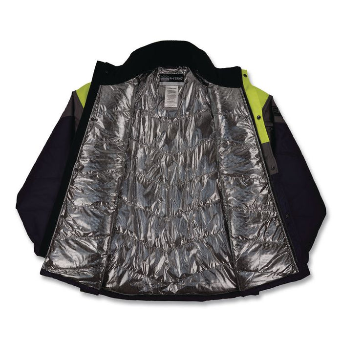N-Ferno 6464 Insulated Freezer Jacket with AmpliFIRE Heat Reflective Lining, 2X-Large, Navy