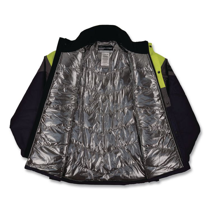 N-Ferno 6464 Insulated Freezer Jacket with AmpliFIRE Heat Reflective Lining, 3X-Large, Navy