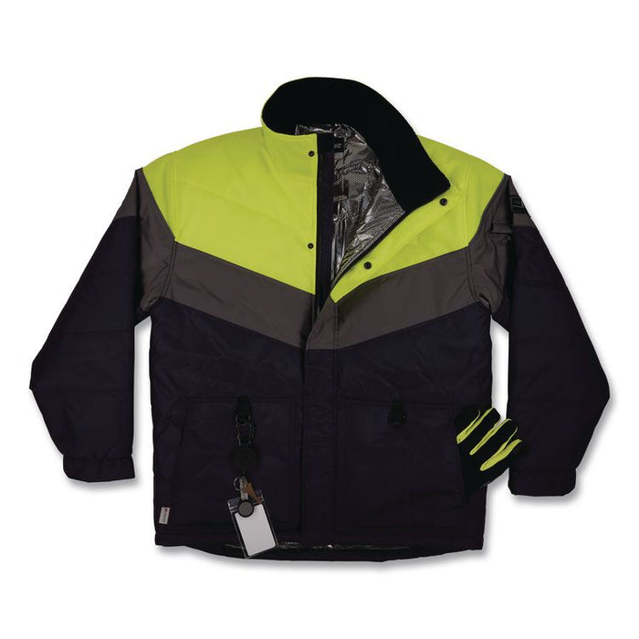 N-Ferno 6464 Insulated Freezer Jacket with AmpliFIRE Heat Reflective Lining, 3X-Large, Navy