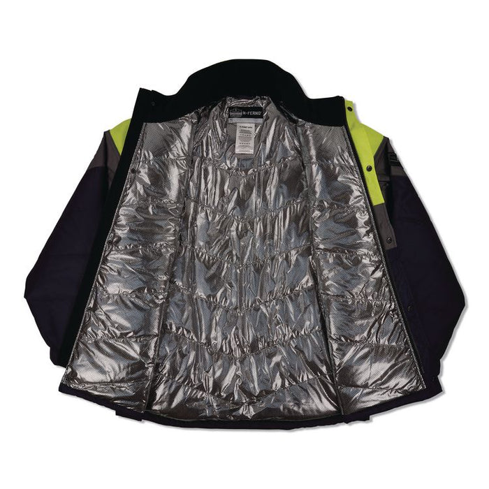 N-Ferno 6464 Insulated Freezer Jacket with AmpliFIRE Heat Reflective Lining, 4X-Large, Navy
