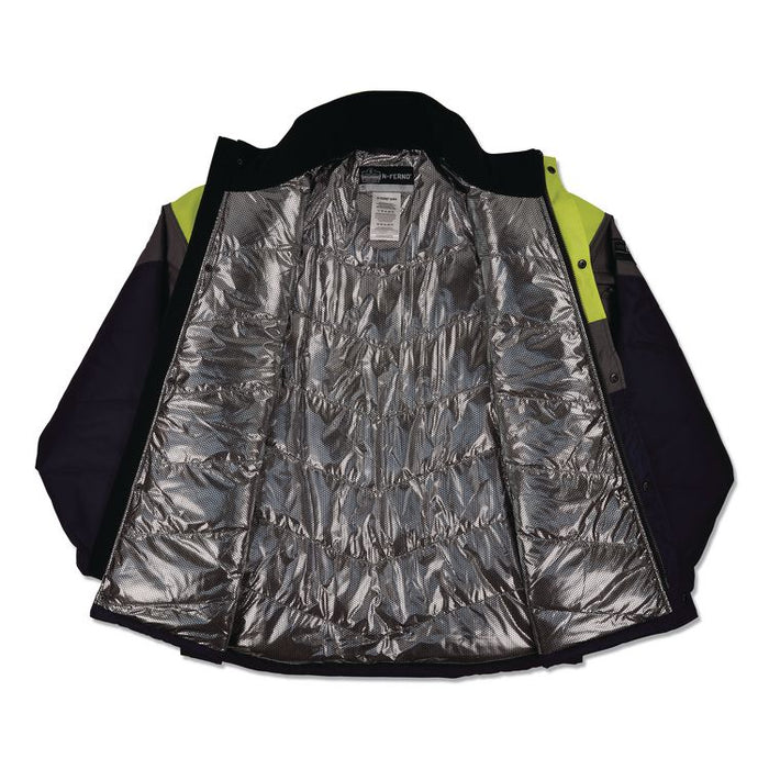 N-Ferno 6464 Insulated Freezer Jacket with AmpliFIRE Heat Reflective Lining, 5X-Large, Navy