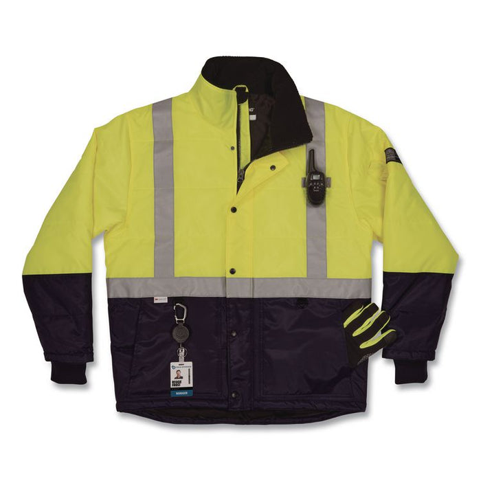 N-Ferno 6478 Class 2 Hi-Vis Freezer Jacket, Small, Lime