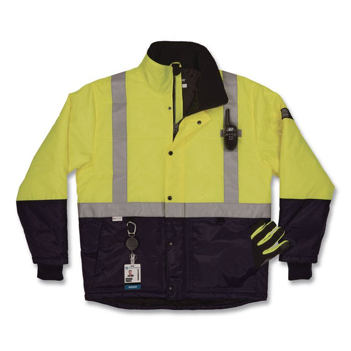 N-Ferno 6478 Class 2 Hi-Vis Freezer Jacket, X-Large, Lime