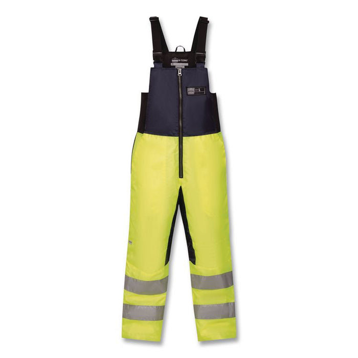 N-Ferno 6479 Hi-Vis Freezer Bib Overalls, Medium, Lime