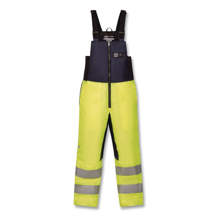 N-Ferno 6479 Hi-Vis Freezer Bib Overalls, 2X-Large, Lime