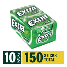 Load image into Gallery viewer, Extra Spearmint Sugar-Free Gum, Spearmint, 15 Sticks/Pack, 10 Packs/Carton
