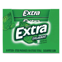 Load image into Gallery viewer, Extra Spearmint Sugar-Free Gum, Spearmint, 15 Sticks/Pack, 10 Packs/Carton
