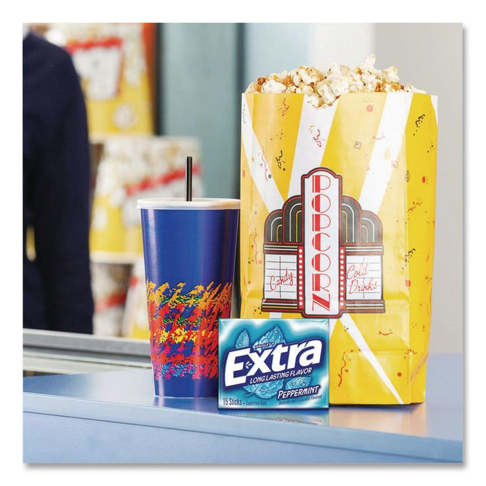 Extra Mint Variety Sugar-Free Gum, Peppermint/Polar Ice/Spearmint, 15 Sticks/Pack, 18 Packs/Carton