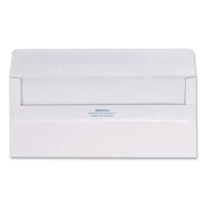 Redi-Seal Envelope, #10, Commercial Flap, Redi-Seal Adhesive Closure, 4.13 x 9.5, White, 500/Box