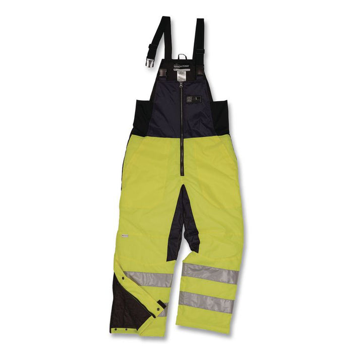 N-Ferno 6479 Hi-Vis Freezer Bib Overalls, Large, Lime