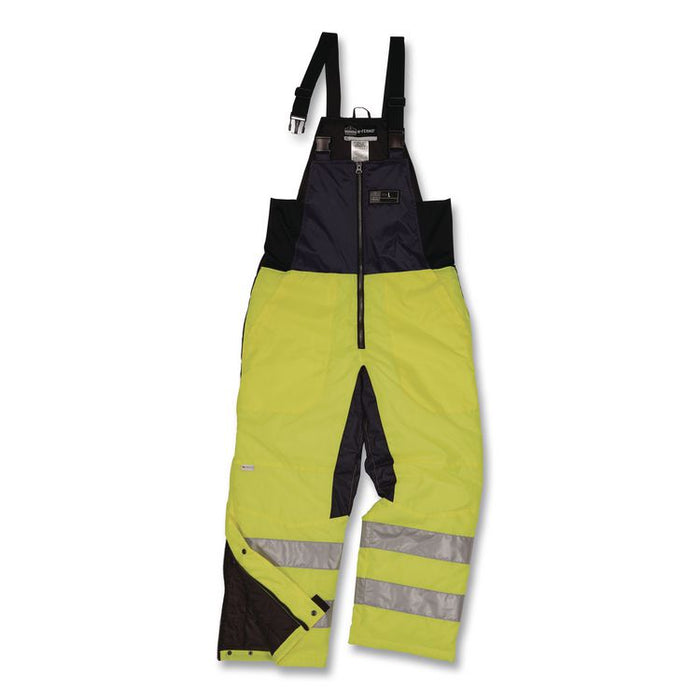 N-Ferno 6479 Hi-Vis Freezer Bib Overalls, 2X-Large, Lime