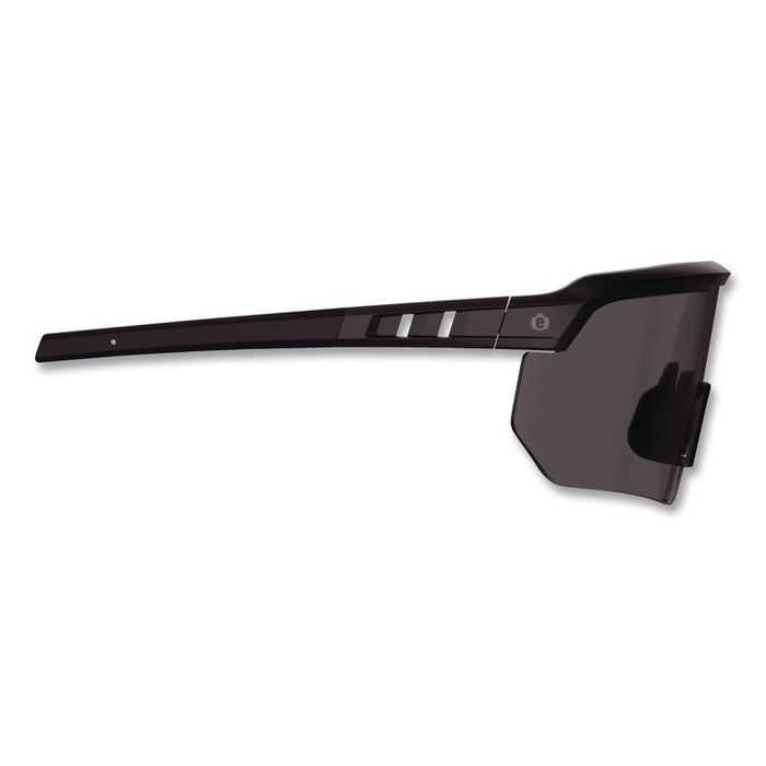 Skullerz AEGIR Color Enhancing Safety Glasses, Matte Black Half Frame, High Contrast Smoke Shade 2 VLT Single Lens