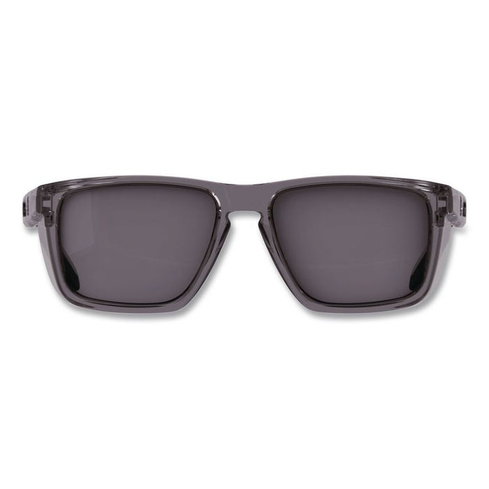 Skullerz SIXTEN Anti-Scratch Anti-Fog Safety Glasses with Side Shields, Smoke Full Frame, Polarized G15 Green Dual Lens