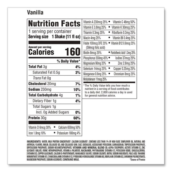 Vanilla Shake, 11 oz Bottle, 15/Carton