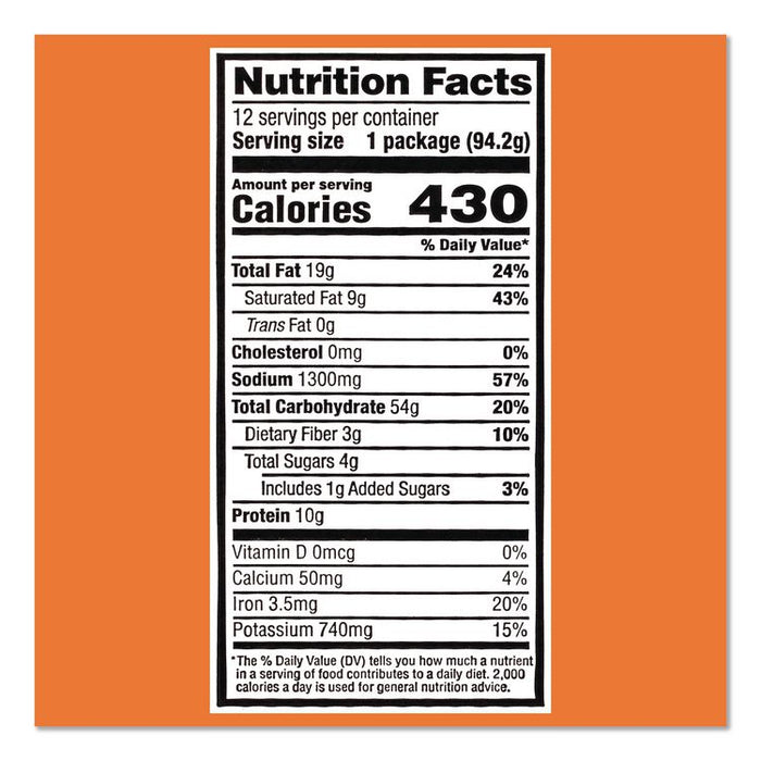 Hot and Spicy Chicken Soup Bowl, Chicken, 3.32 oz Bowl, 12/Carton